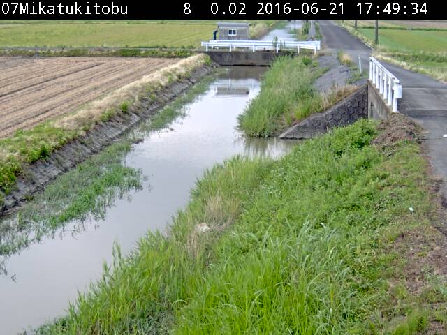 三日月東部排水機場の平常時の画像です