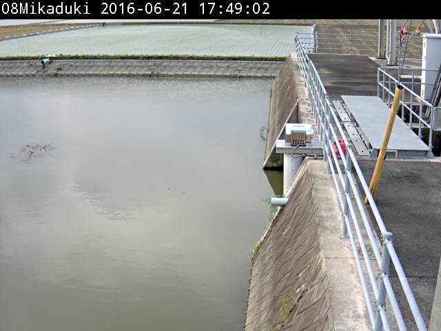 三日月排水機場の平常時の画像です