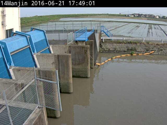 満神排水機場の平常時の画像です
